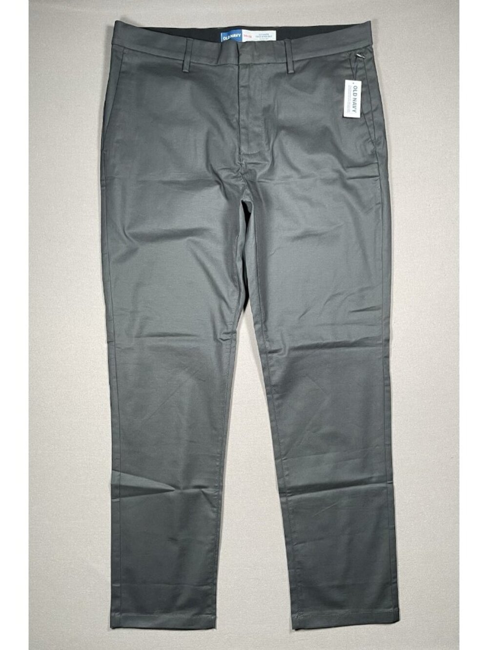 NWT Old Navy Tech Ultimate 4.0 Straight Chino Dark Gray Pants - Men Size 34 X 32